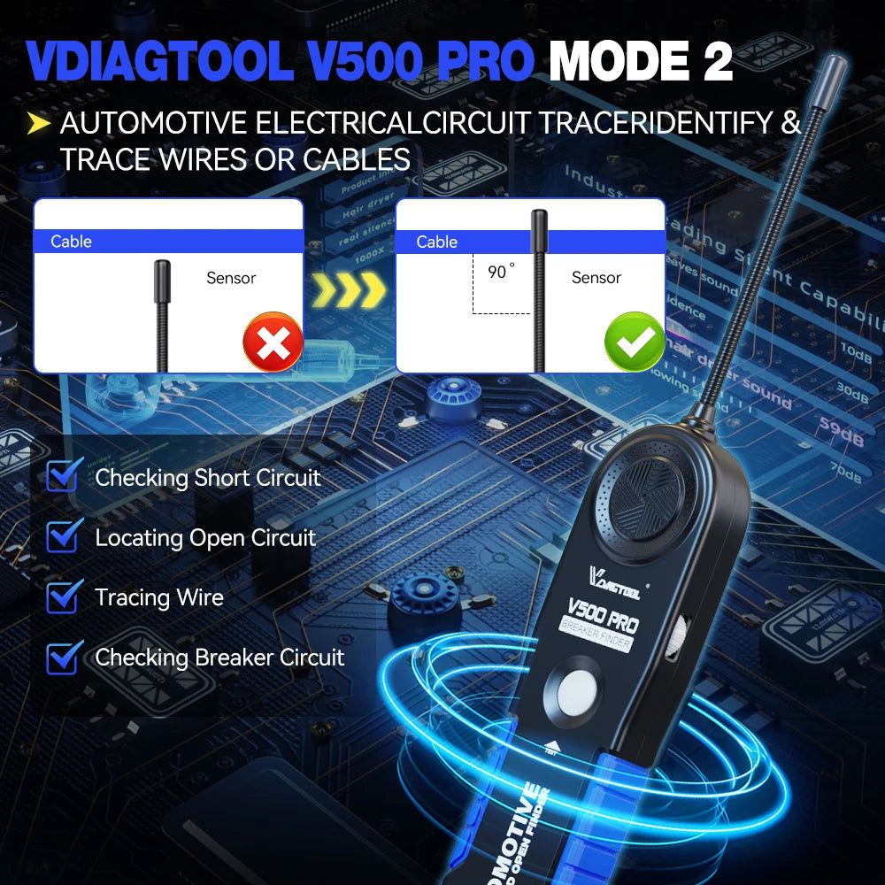 VDIAGTOOL V500PRO 2-in-1 Automotive Power Probe With Multimeter Oscilloscope