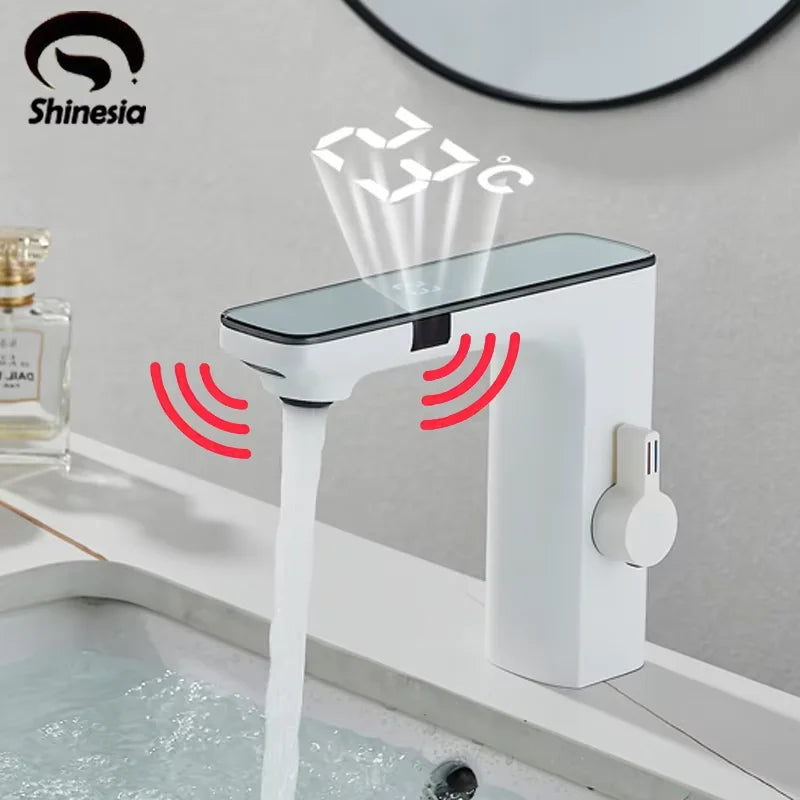 Shinesia Touch Sensor Digital Temperature Display Bathroom Basin Faucet