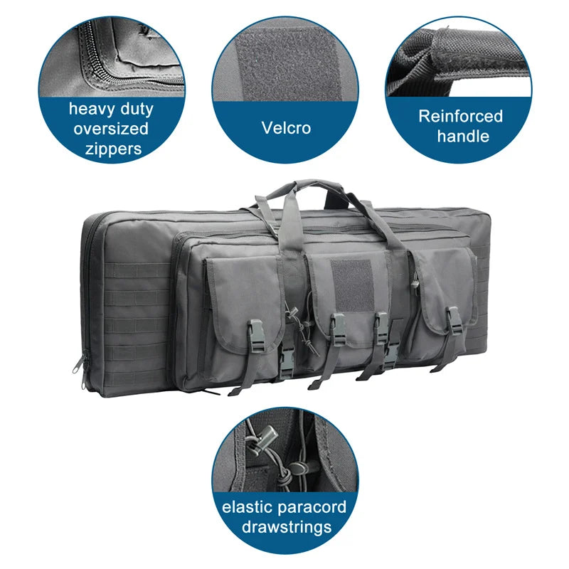 LQARMY Tactical Double Rifle Case Backpack With Molle Compartments