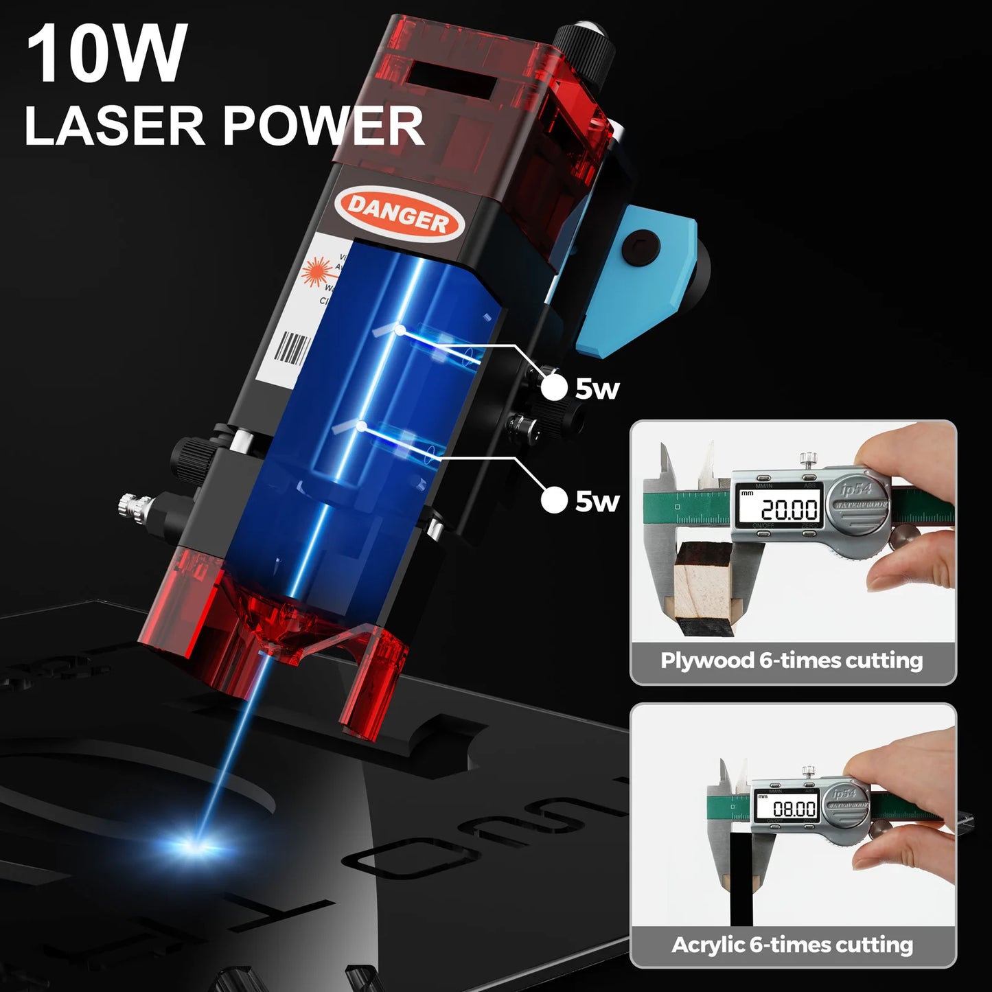 Two Trees TTS-10 Pro 80W Laser Engraver CNC Wood Cutter