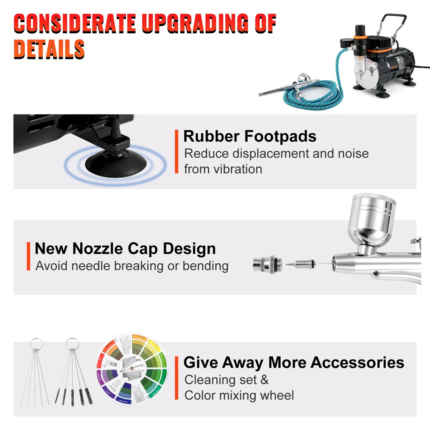SucceBuy Professional 120W Electric Dual-Action Airbrush Paint Sprayer