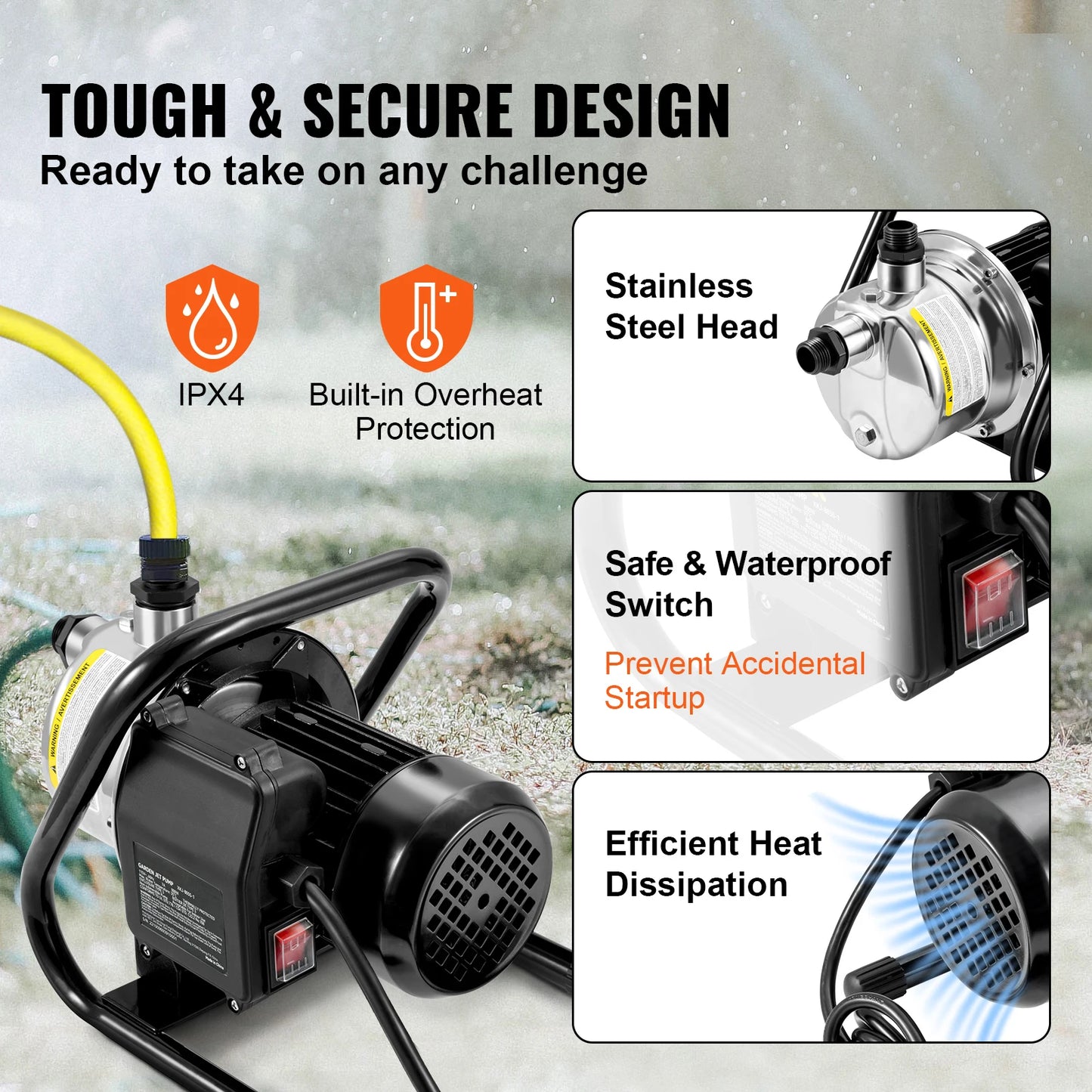 Succebuy Portable Shallow Well Pump For Residential Irrigation Systems