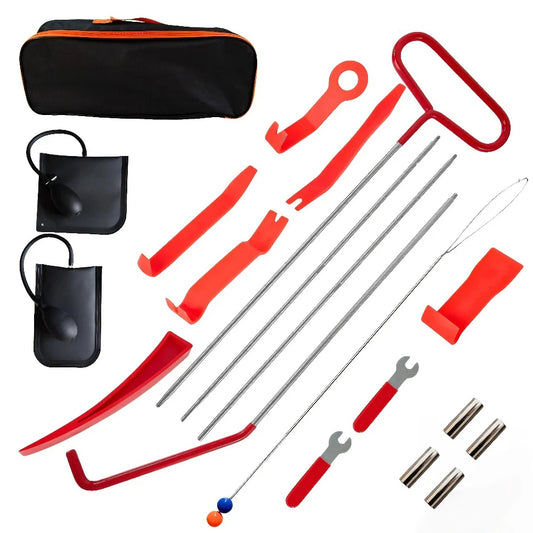 Emergency Car Door Unlock Tool With J Hook Air Wedge