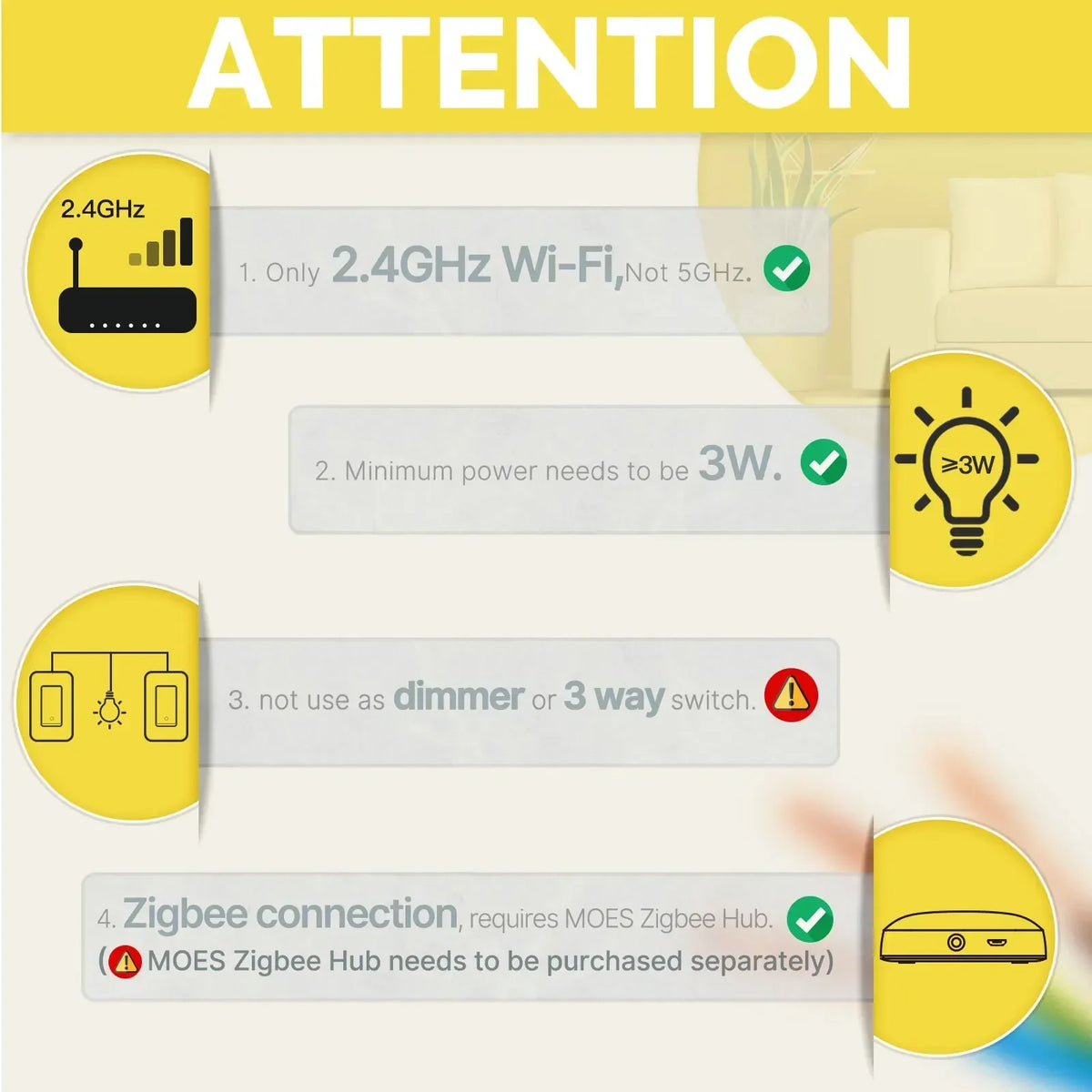 Moes Tuya ZigBee Smart Light Switch Controls Alexa And Google