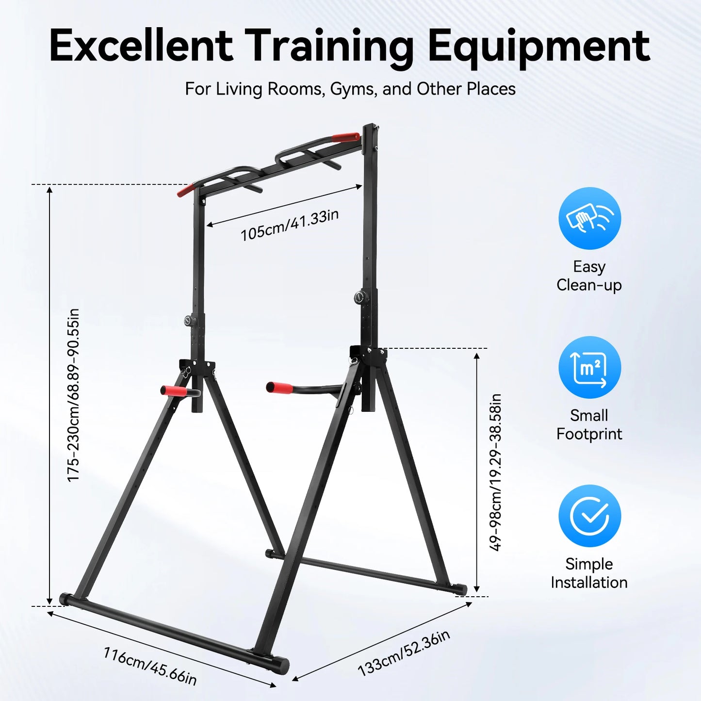 Adjustable Foldable Pull Up Bar Multipurpose Home Gym Strength Trainer
