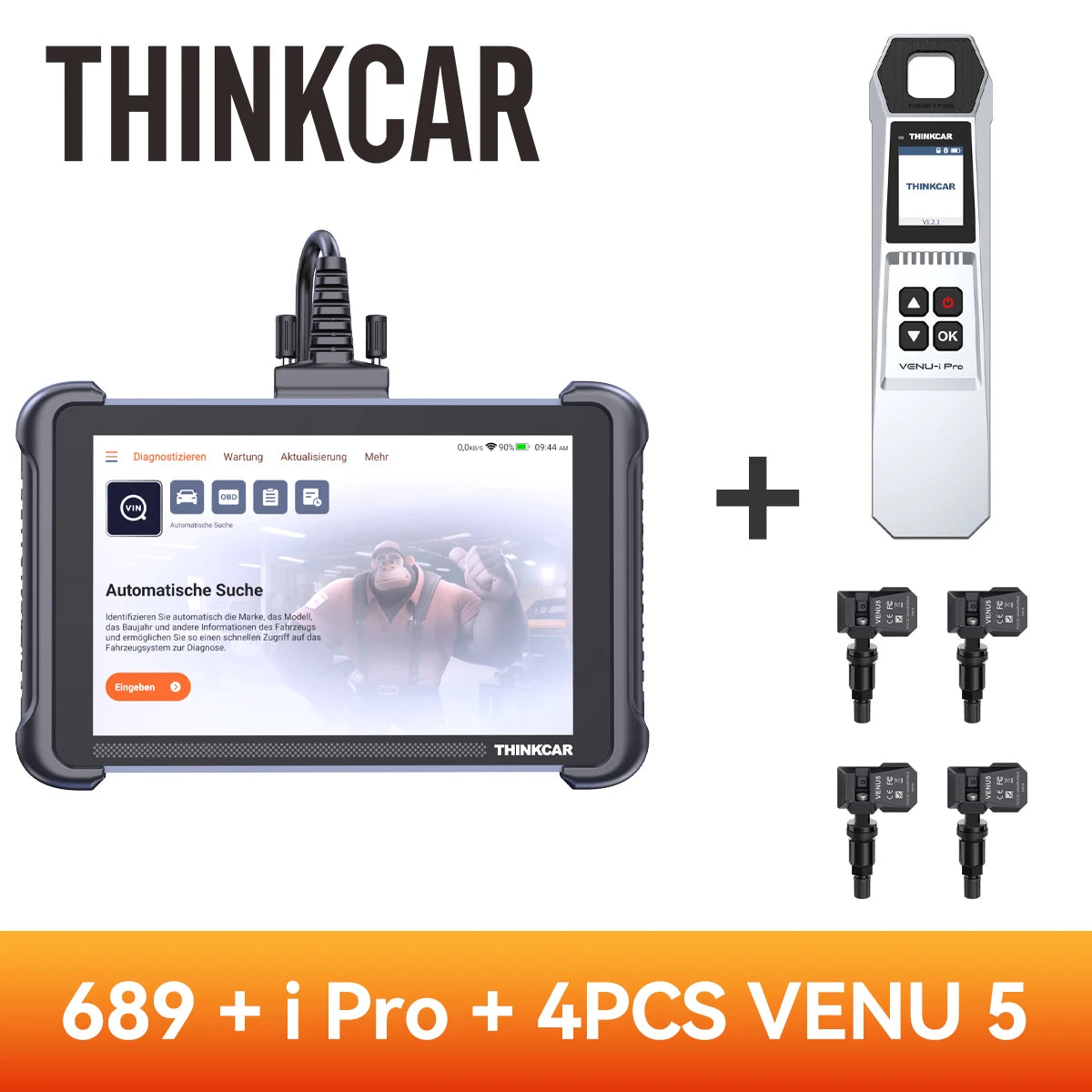 THINKCAR THINKSCAN 689 Bidirectional Scan Tool With CANFD&DoIP OBD2 Scanner ECU Coding Bi-Directional Control 34 Reset Free