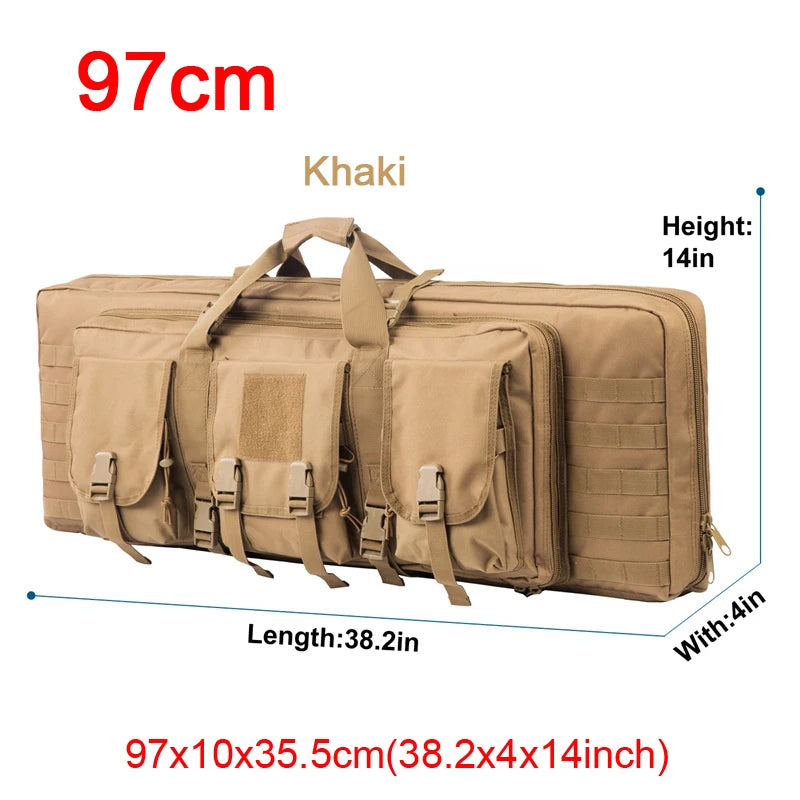 LQARMY Tactical Double Rifle Case Backpack With Molle Compartments