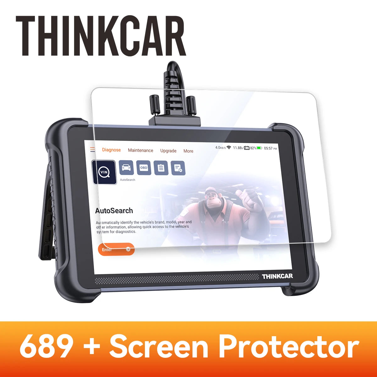 THINKCAR THINKSCAN 689 Bidirectional Scan Tool With CANFD&DoIP OBD2 Scanner ECU Coding Bi-Directional Control 34 Reset Free