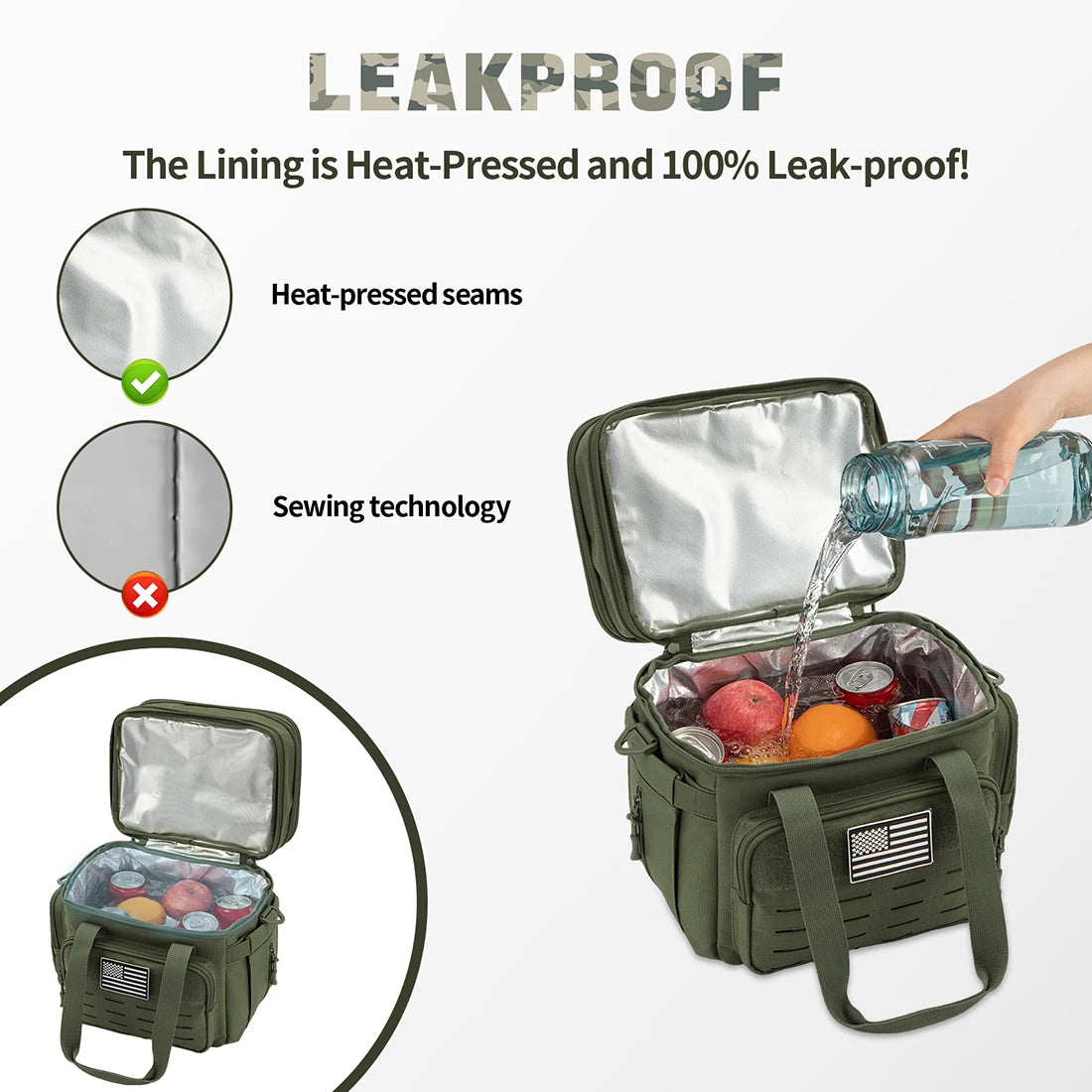 ReFire Gear Tactical Insulated Lunch Box Cooler Bag Leak Proof MOLLE