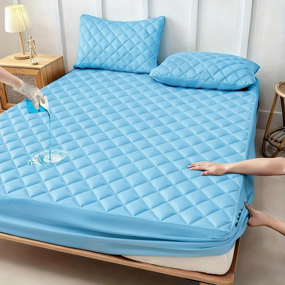Hgetve Waterproof Mattress Protector Soft Cooling Pad Cover