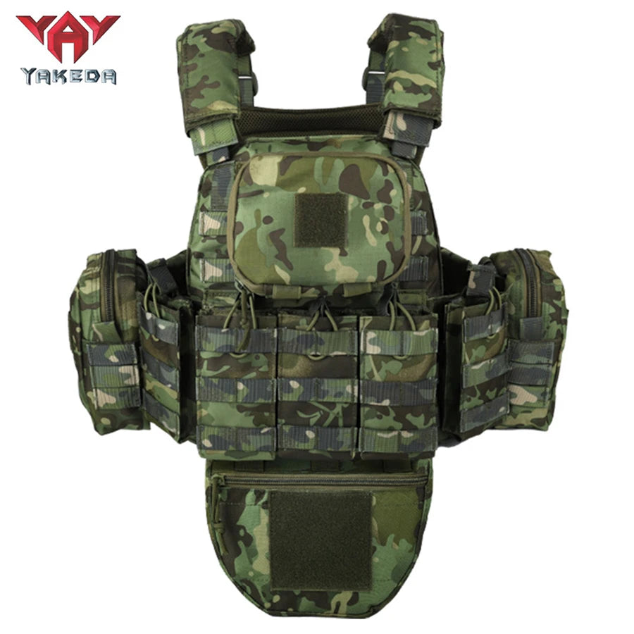 YAKEDA   Five piece equipment bag training vest, detachable and expandable, waterproof, wear-resistant and tear resistant