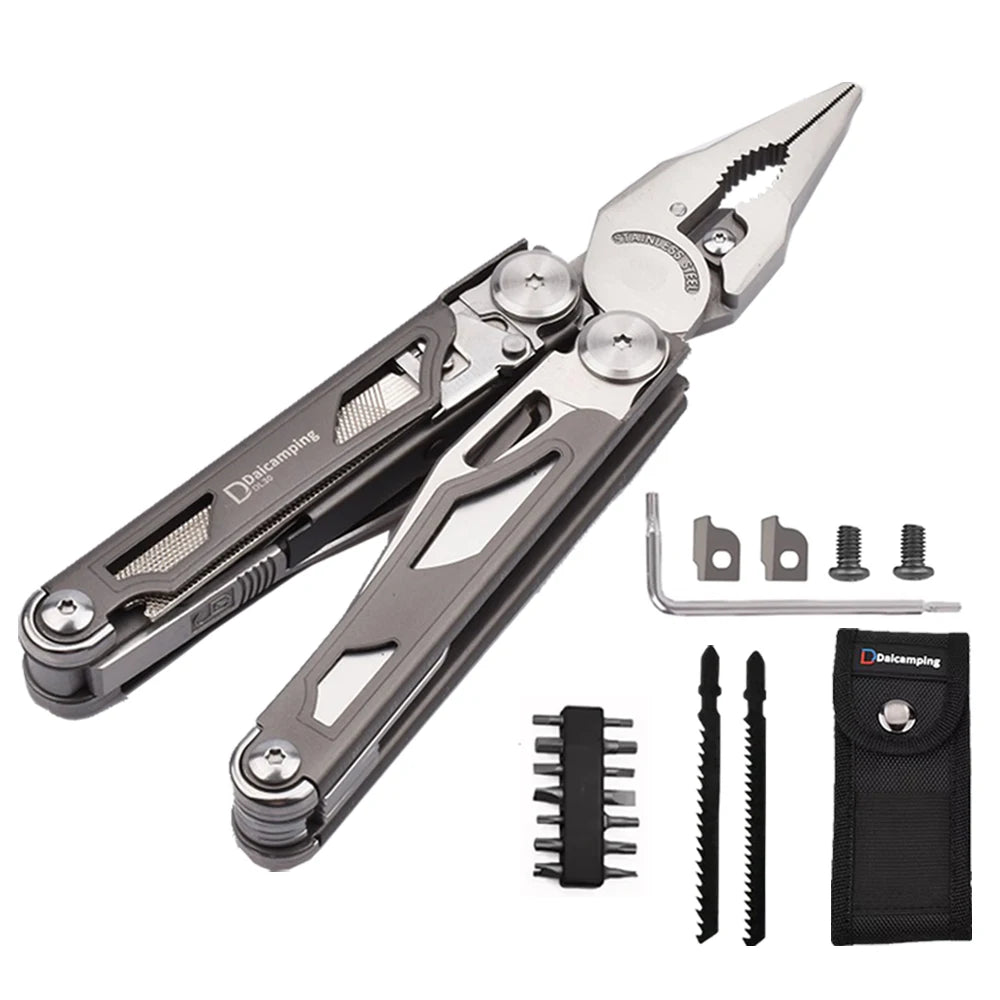 Daicamping Stainless Steel Folding Multitool Plier Clamp
