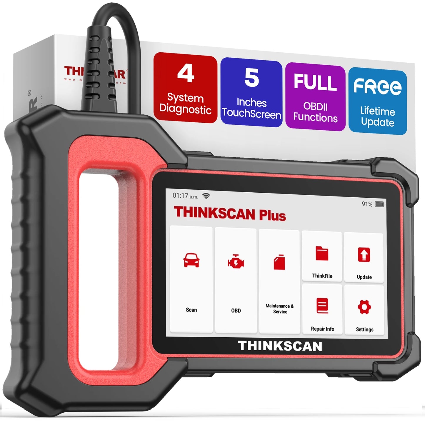 Thinkcar Thinkscan Plus S5 OBD2 Scanner Multi System Diagnostics Vin
