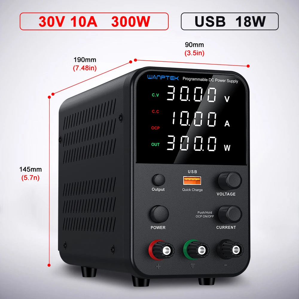 Wanptek Adjustable DC Laboratory Power Supply Ga3010tps Series