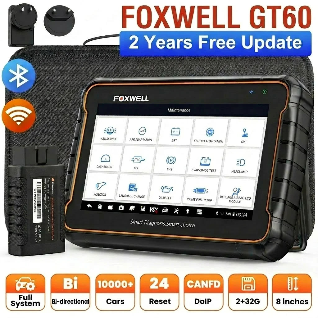 Foxwell GT60 OBD2 Diagnostic Tool Bluetooth ABS SAS TPMS Reset