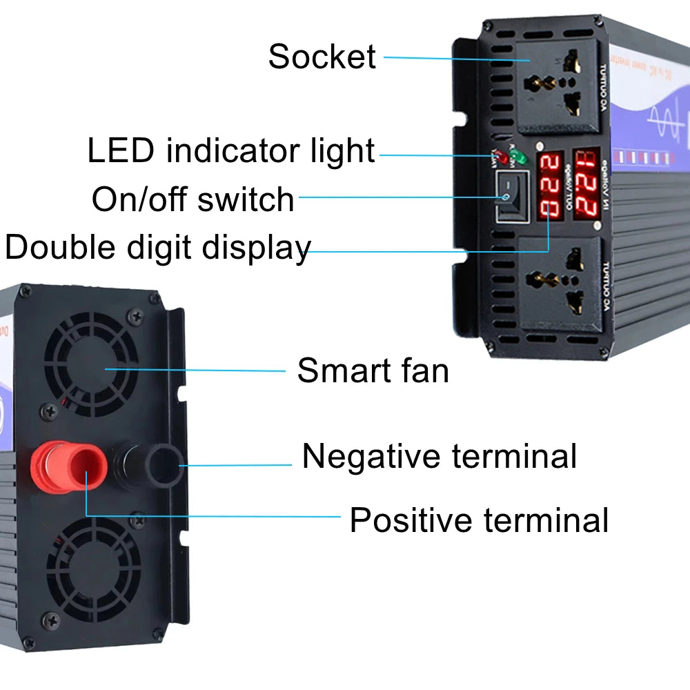 CJ Changi 5000W Pure Sine Wave Inverter 12V 24V 48V AC Output