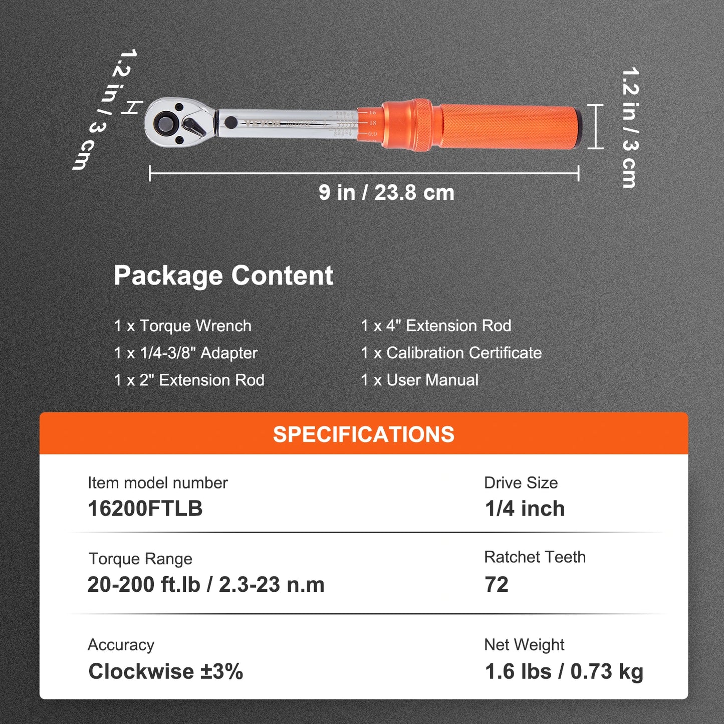 SucceBuy Precision Mechanical Torque Wrench Set For Automotive Repair
