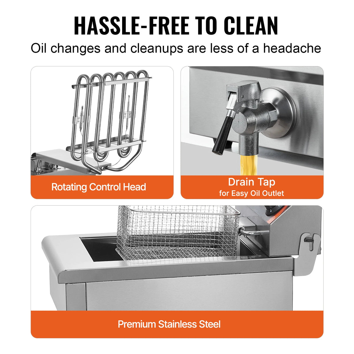 SucceBuy 12L Commercial Electric Deep Fryer With Dual Removable Tanks