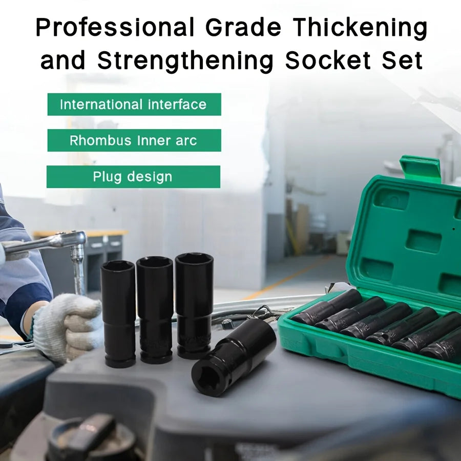 Industrial Carbon Steel Impact Wrench Socket Adapter Tool Set