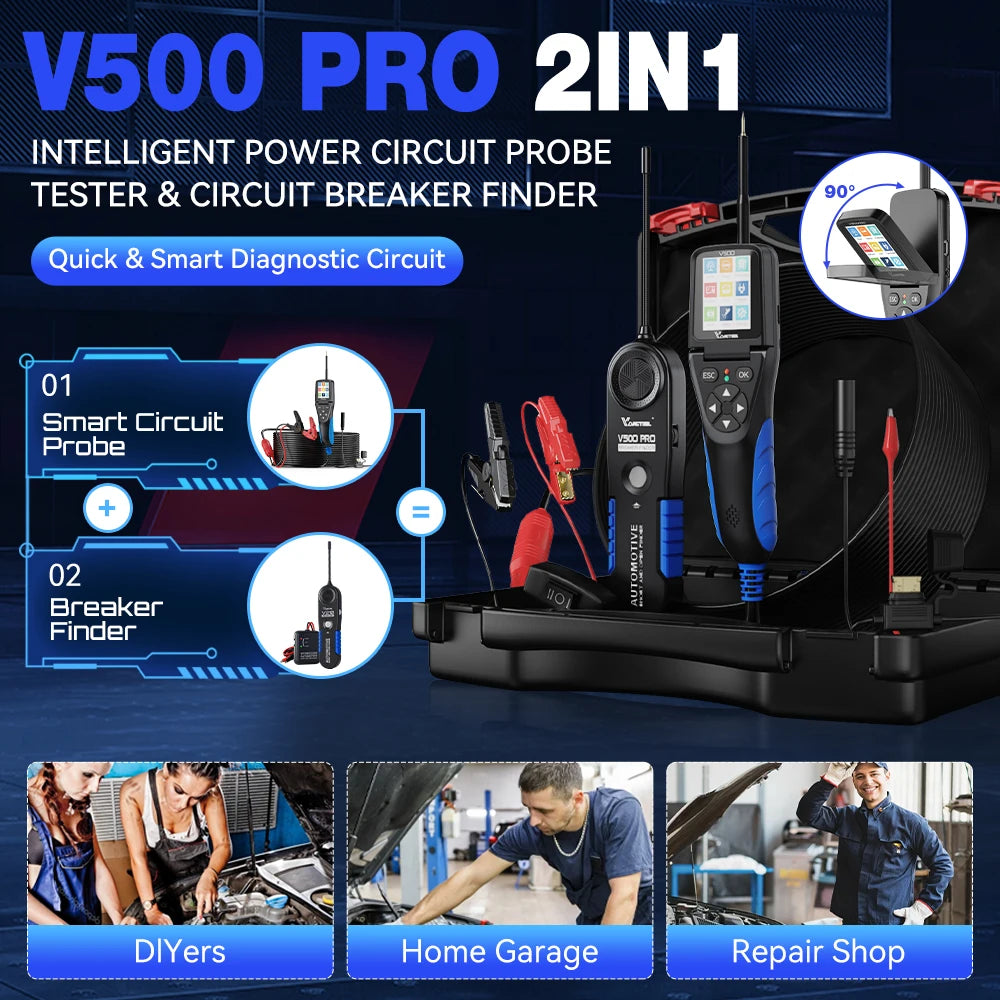VDIAGTOOL V500PRO 2-in-1 Automotive Power Probe With Multimeter Oscilloscope