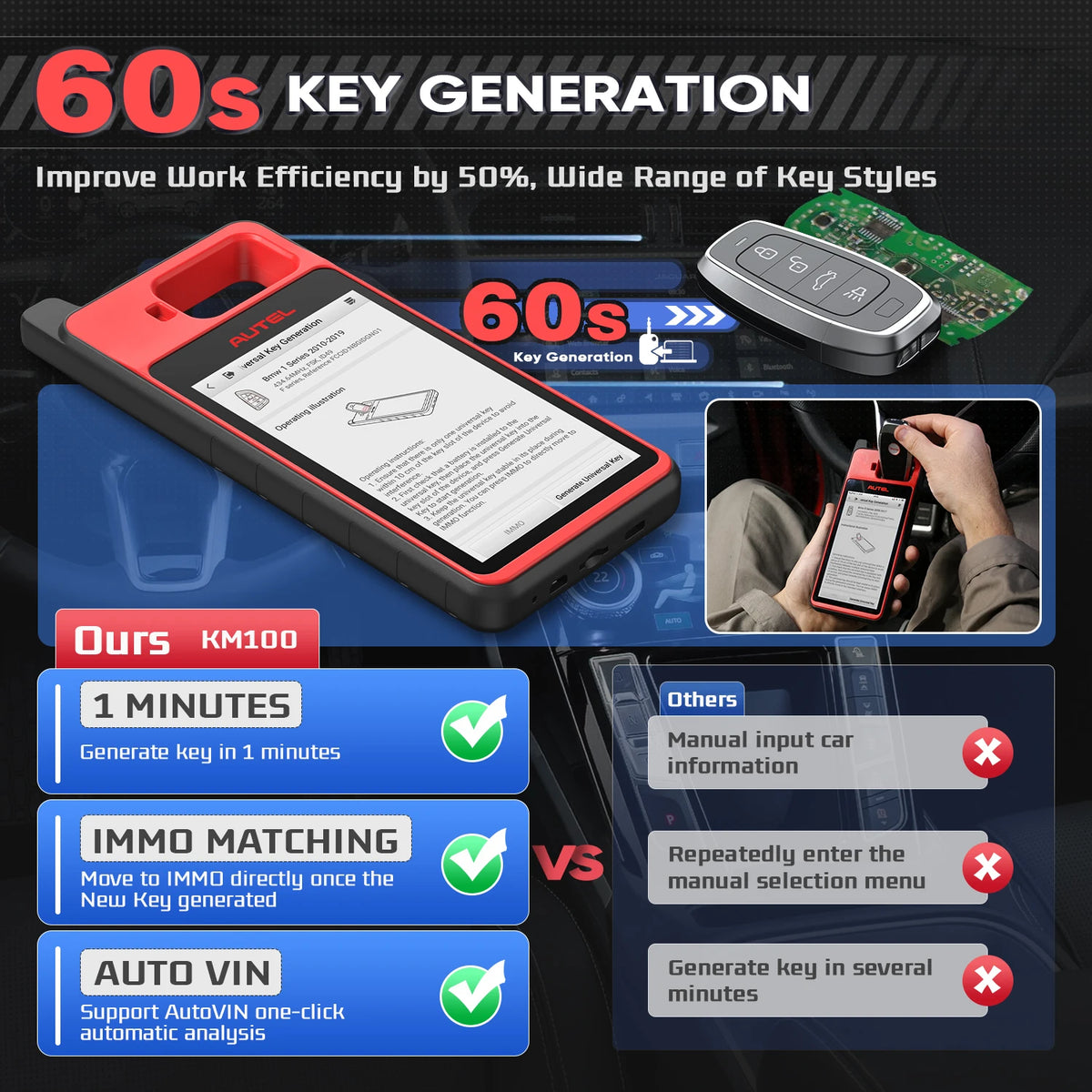 Autel MaxiIM XM100 Auto Key Programmer Tool With Lifetime Free Updates