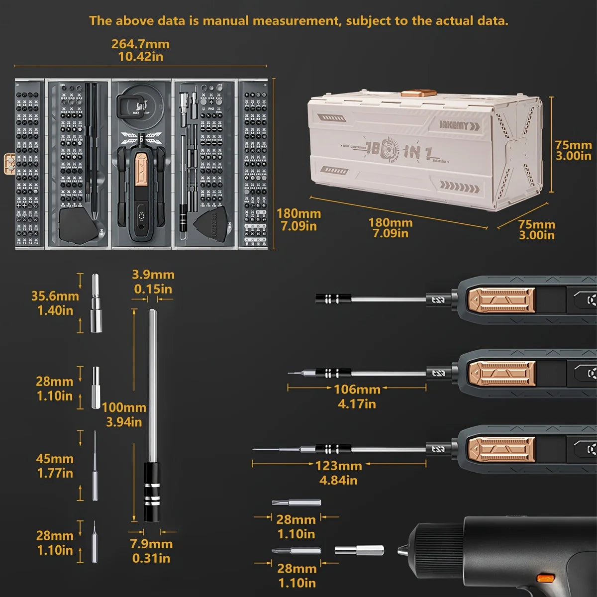 JAKEMY Precision Screwdriver Set With Magnetic Bits For Phones PCs