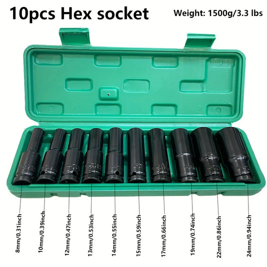 Industrial Carbon Steel Impact Wrench Socket Adapter Tool Set