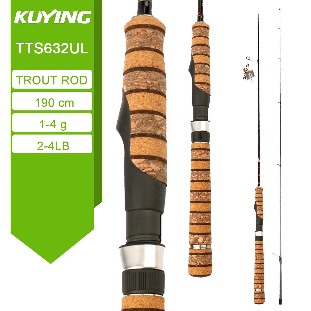 Kuying Teton Carbon Fast Action Casting Lure Rod Fuji Guides
