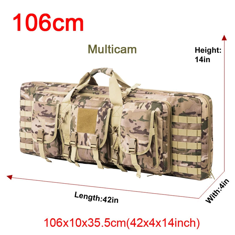 LQARMY Tactical Double Rifle Case Backpack With Molle Compartments