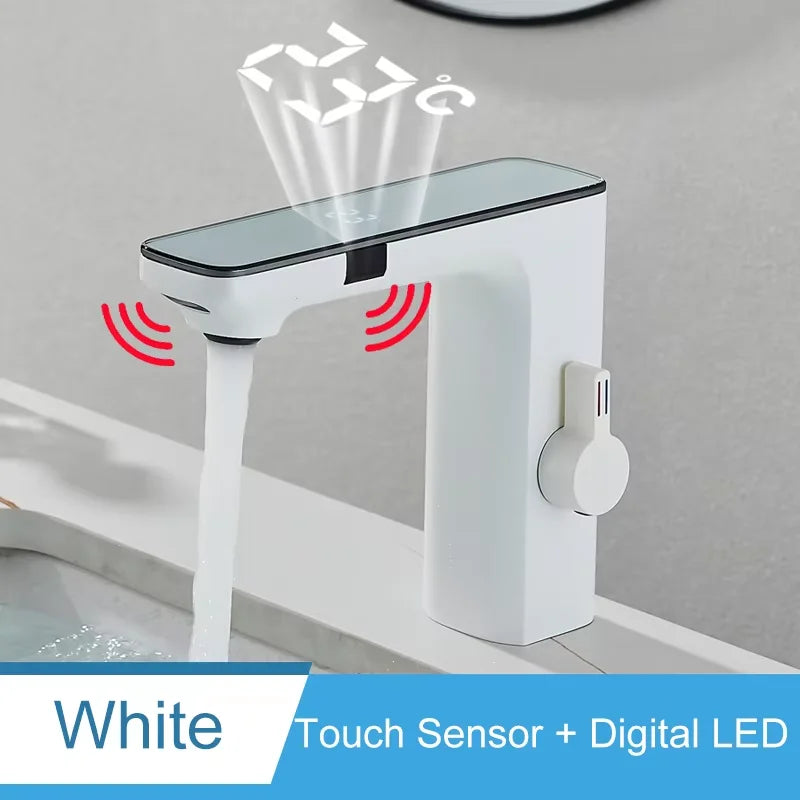 Shinesia Touch Sensor Digital Temperature Display Bathroom Basin Faucet