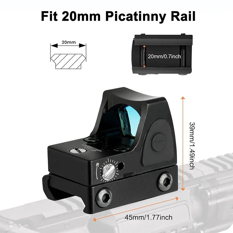 Bestsight MR Red Dot Sight Collimator Reflex Scope Hunting