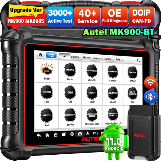 Autel MaxiCOM MK900-BT MK900BT Diagnostic Scanner Wireless DoIP / CAN FD Scan Tool, Bi-directional Control Automotive Tools