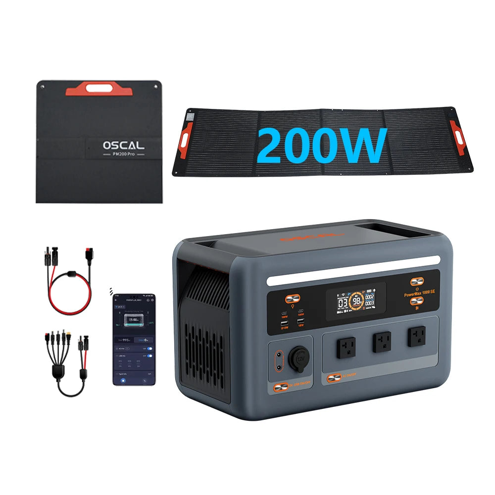OSCAL PowerMax 1800W Portable Power Station 1024Wh LiFePO4 UPS