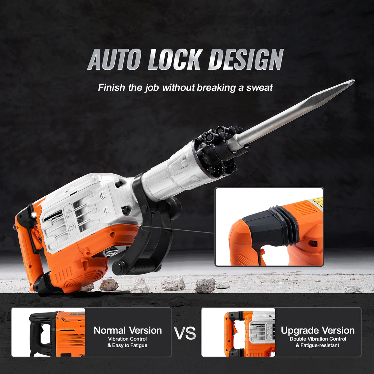 Succebuy Electric Demolition Jack Hammer Heavy Duty Concrete Breaker Tool