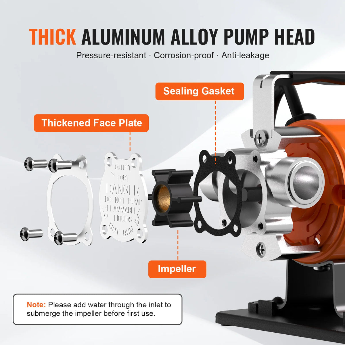 Succebuy Electric Water Transfer Pump 360 GPH Portable