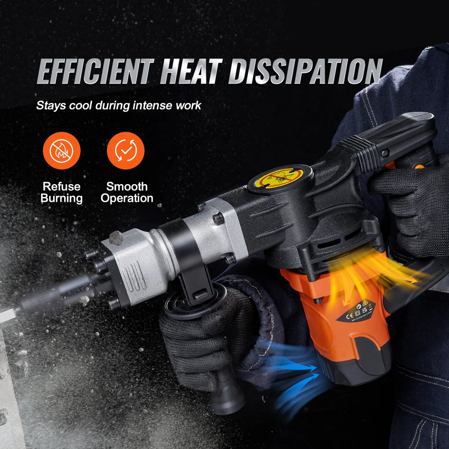 SucceBuy 1400W Demolition Jack Hammer Heavy Duty Electric Breaker