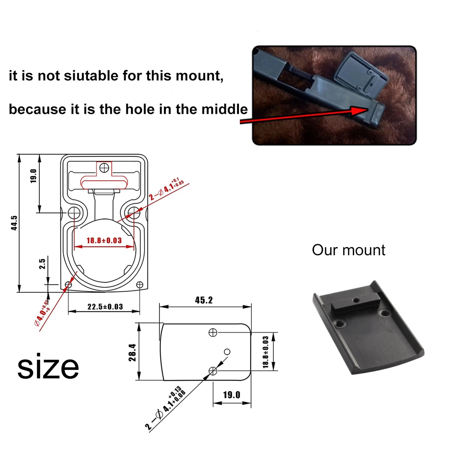 Bestsight MR Red Dot Sight Collimator Reflex Scope Hunting