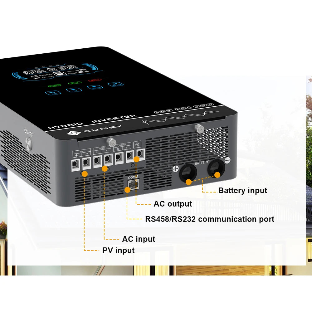 Sumry 4000W Off Grid Hybrid Inverter 24V Pure Sine Wave