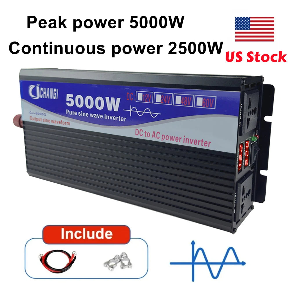 CJ Changi 5000W Pure Sine Wave Inverter 12V 24V 48V AC Output