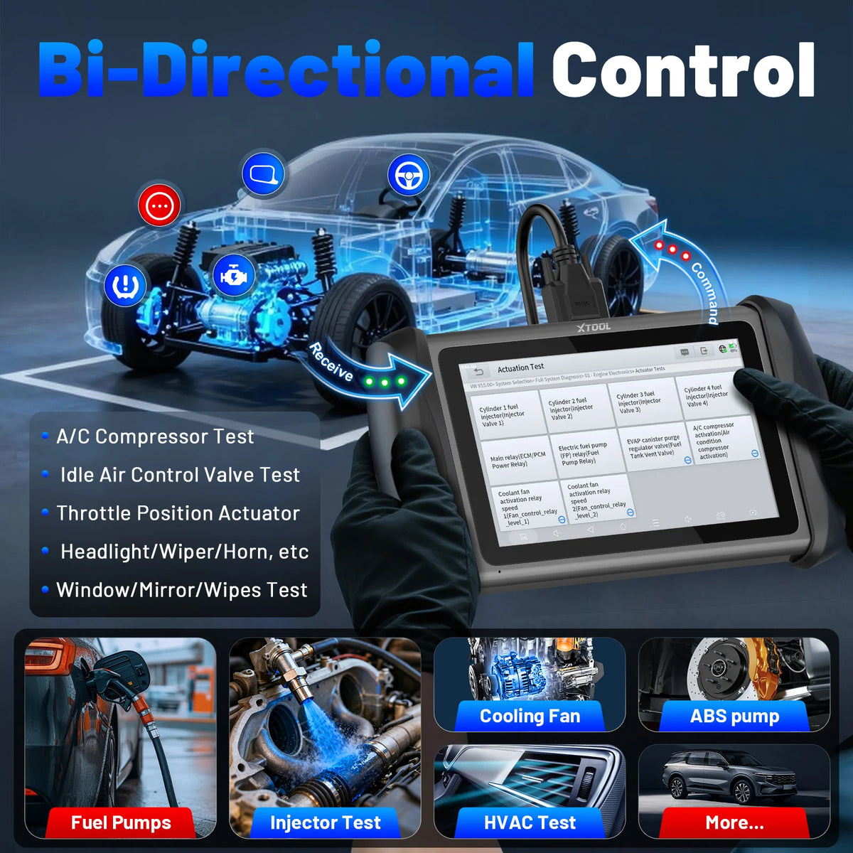 XTOOL InPlus IP616 Car Diagnostic Tools All System Automotive Scanner 34+ Reset Build-in CANFD All Function Lifetime Free Update