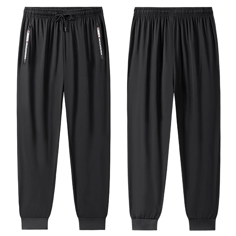 Sweatpants Hiking Running Quick Dry Zipper Pocket Taffeta Loose Fit Spring Summer Men Lightweight Pants