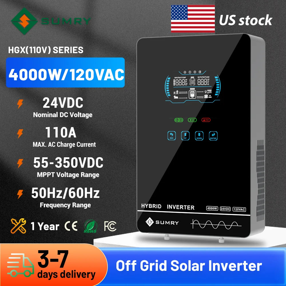 Sumry Hybrid Solar Inverter With Mppt Charger Pure Sine Wave