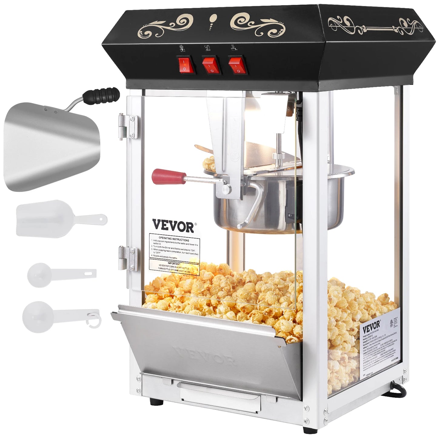 Succebuy Commercial Countertop Popcorn Popper Maker Machine