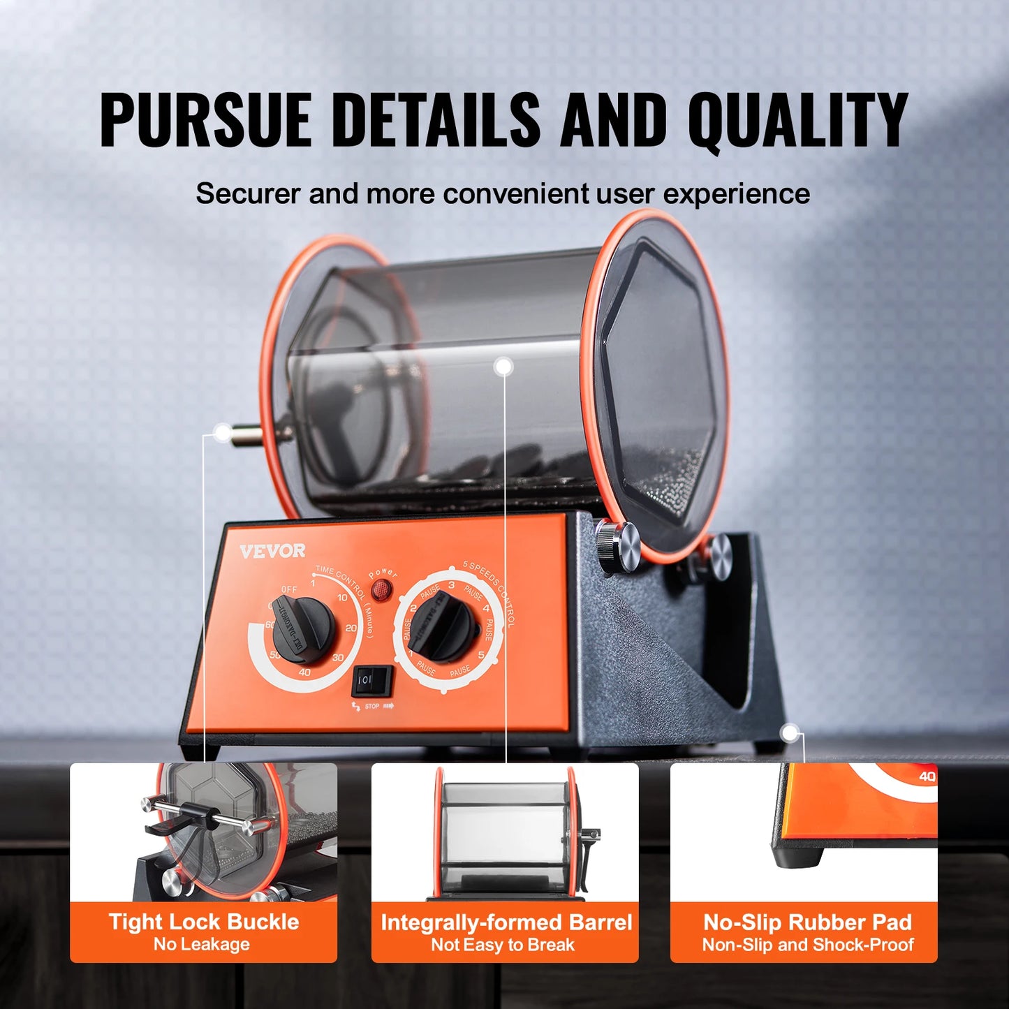 SucceBuy Rotary Tumbler For Jewelry Gemstone Polishing Machine