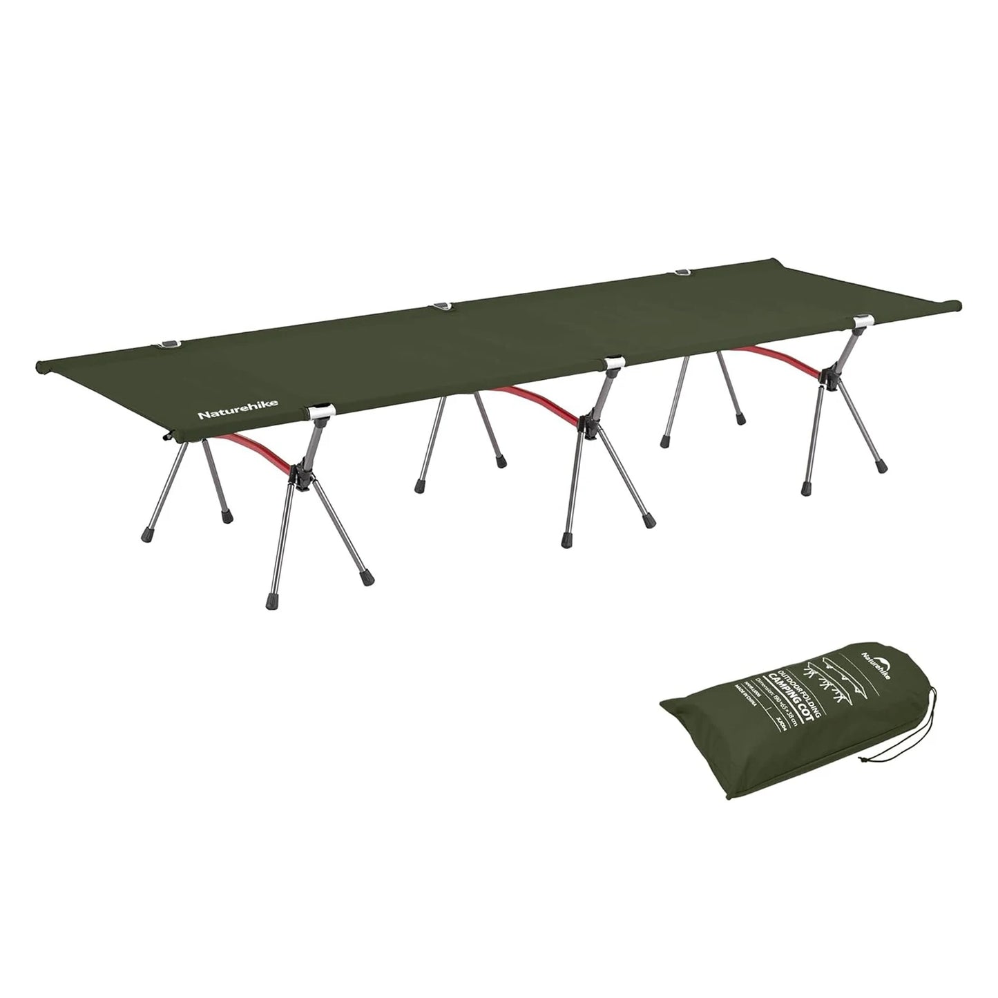 Naturehike Ultralight Folding Camping Cot With Adjustable Height