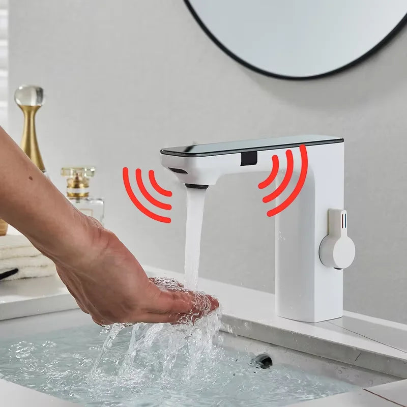 Shinesia Touch Sensor Digital Temperature Display Bathroom Basin Faucet