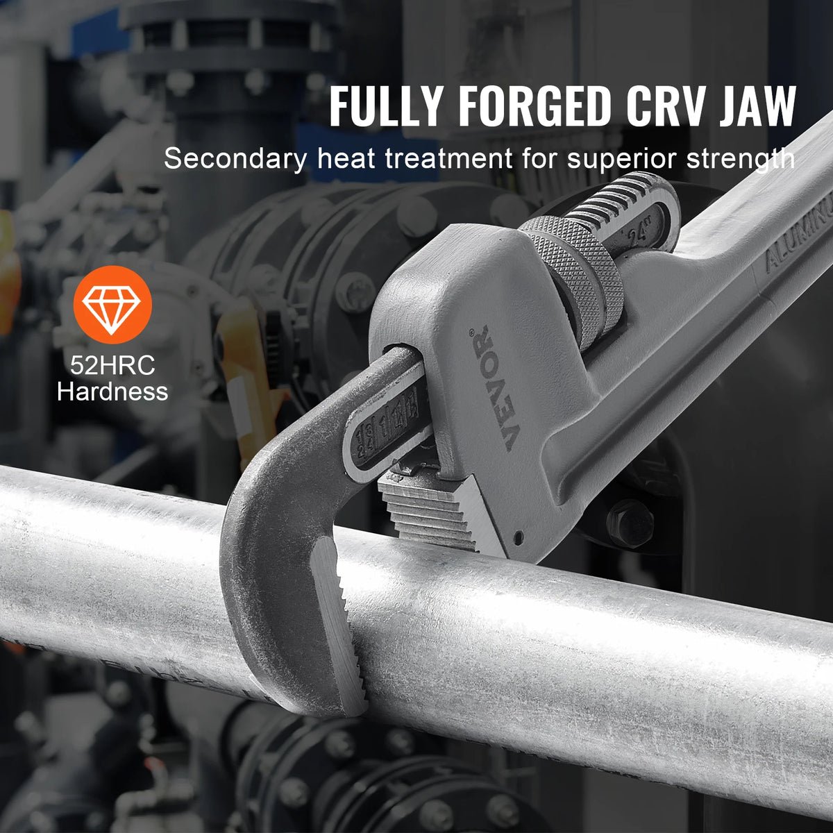 SucceBuy Aluminum Straight Pipe Wrench For Plumbing Repairs