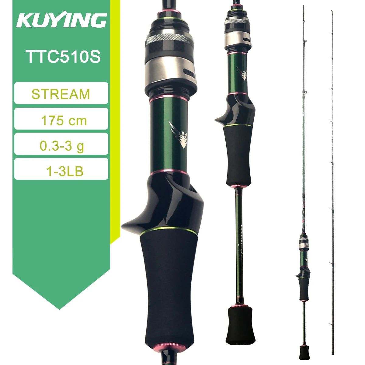 Kuying Teton Carbon Fast Action Casting Lure Rod Fuji Guides