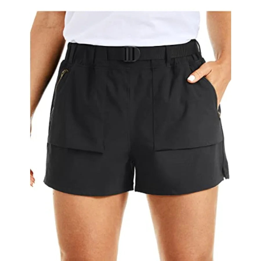 Women's Waterproof Hiking Shorts With Stretch And Zip Pockets