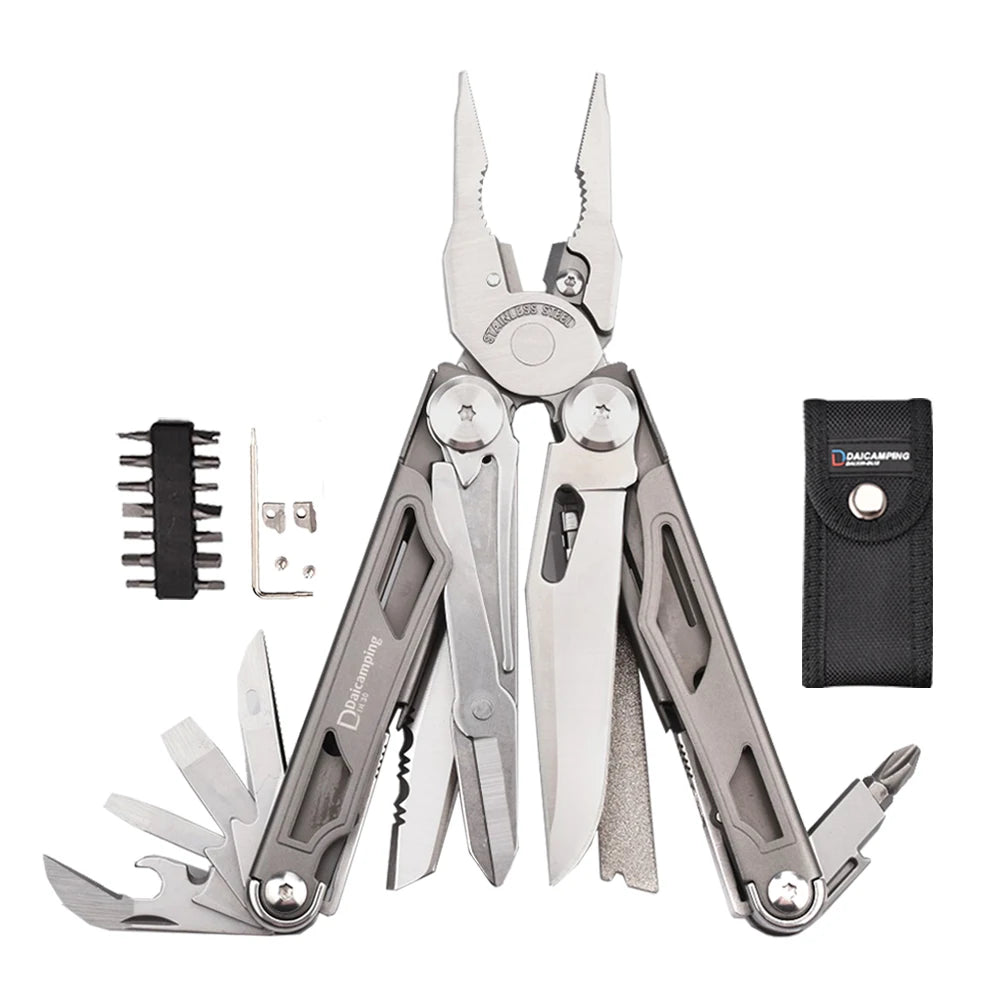 Daicamping Stainless Steel Folding Multitool Plier Clamp